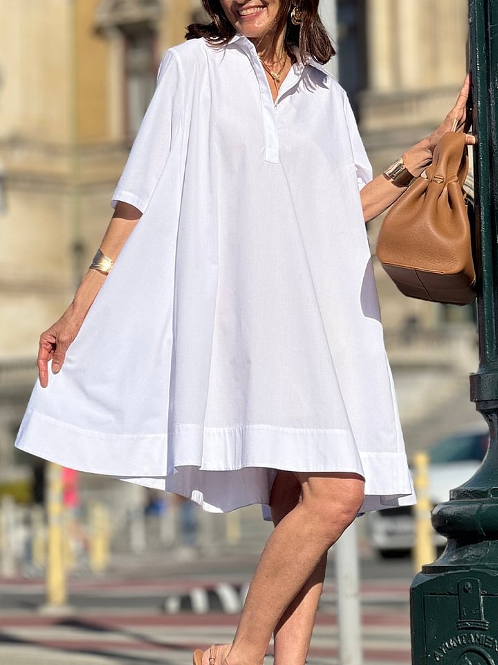 Damen Hemdblusenkleid in A-Linie von Echoarchiv