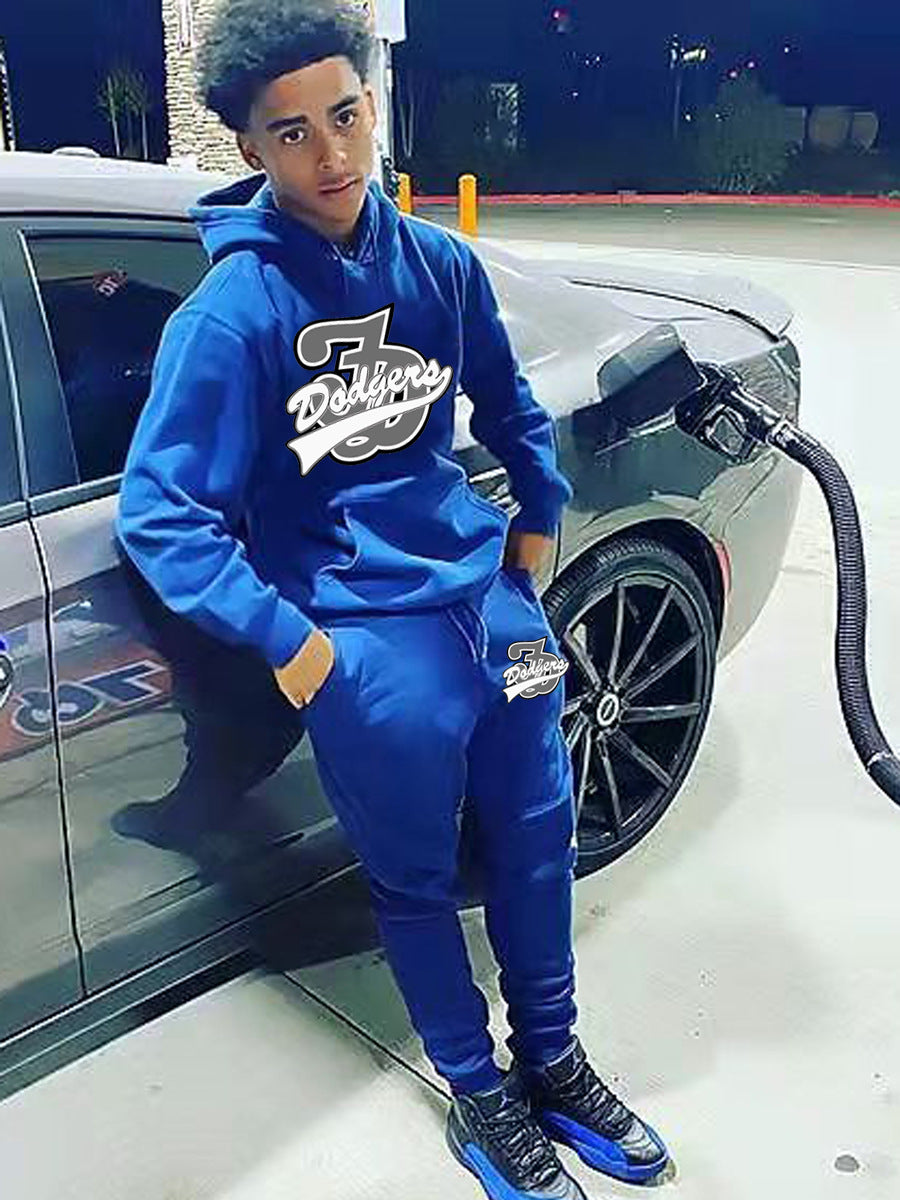 Herren Sport Hoodie und Jogginghose Set mit auffälligem Print Echoarchiv