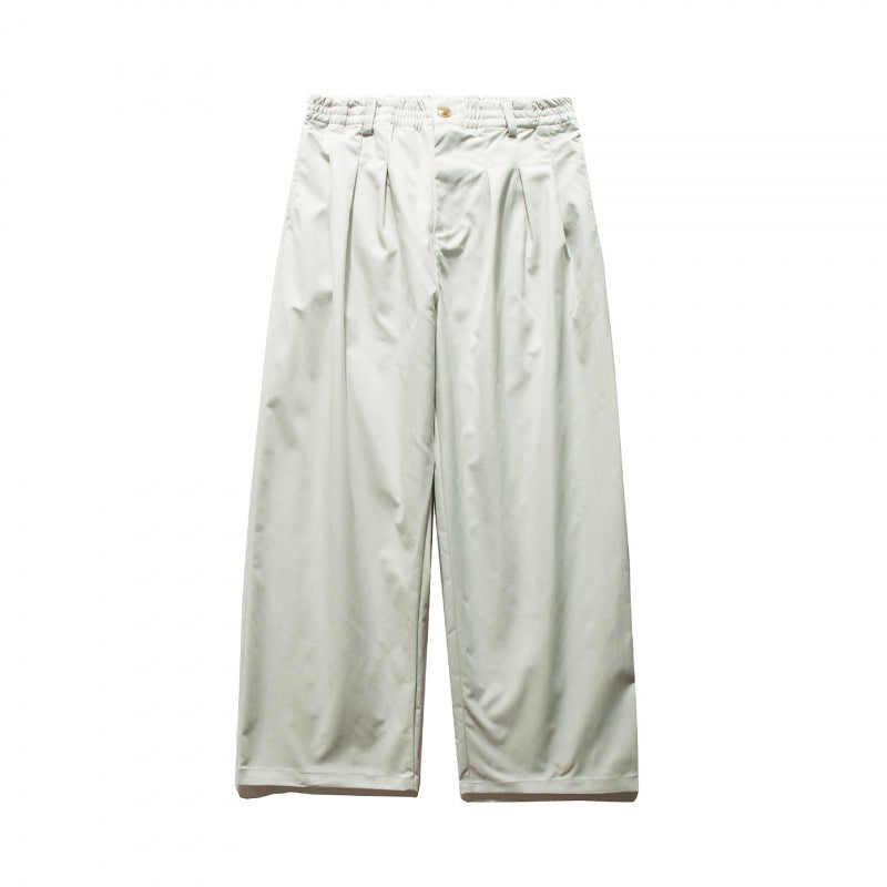 Unisex Weite Plissee-Hose mit elastischem Bund und Bundfalten Echo Archiv