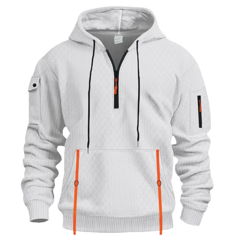 Herren sportlicher Kapuzenpullover mit Struktur und praktischen Taschen Echoarchiv