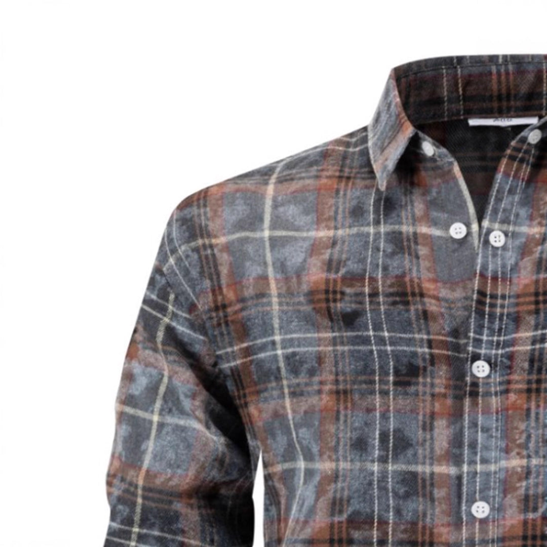 Herren Checkered Flanellhemd Echoarchiv