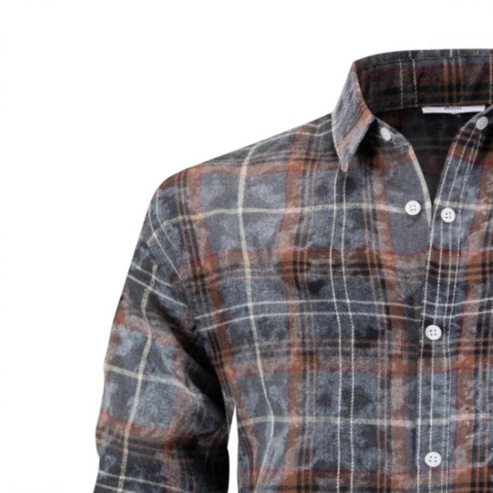 Herren Lässiges Flanellhemd mit stilvollem Karo-Design Echoarchiv
