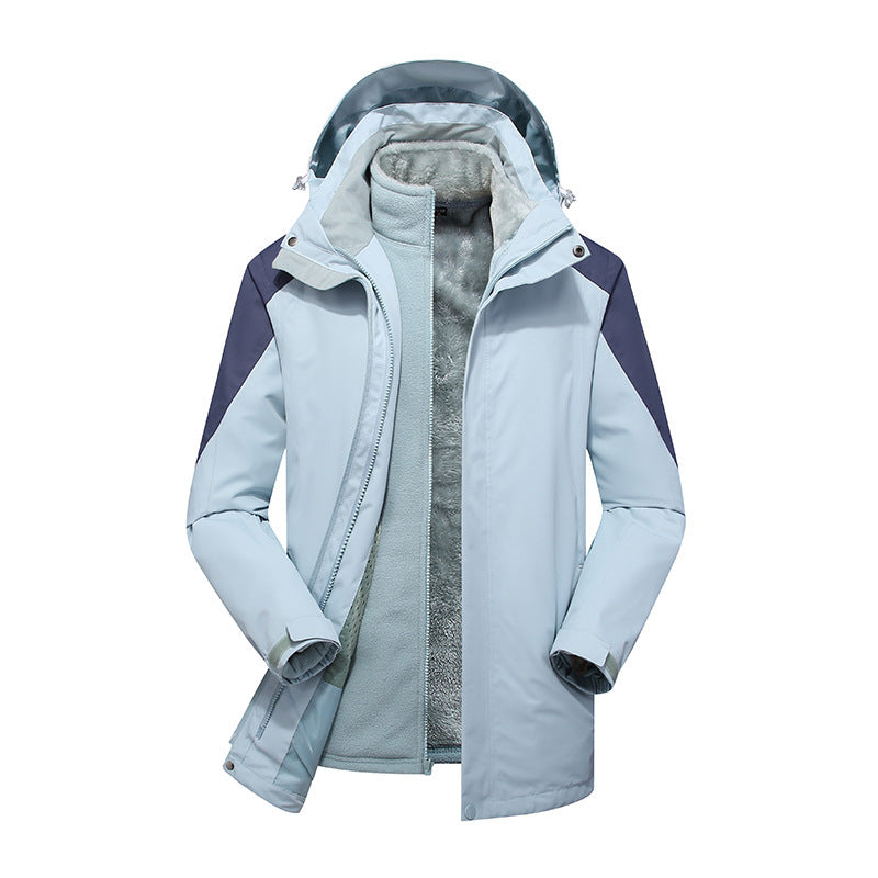 Damen Modulare Softshell-Regenjacke mit herausnehmbarer Fleece-Innenjacke und verstellbarer Kapuze – Célinea