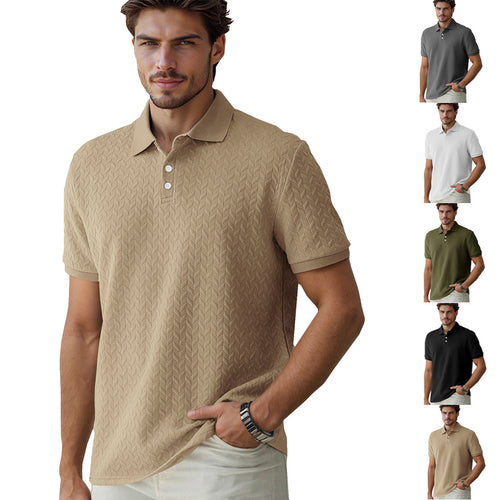 Herren modisches Poloshirt mit strukturiertem Design und hochwertigem Baumwollmix Echoarchiv