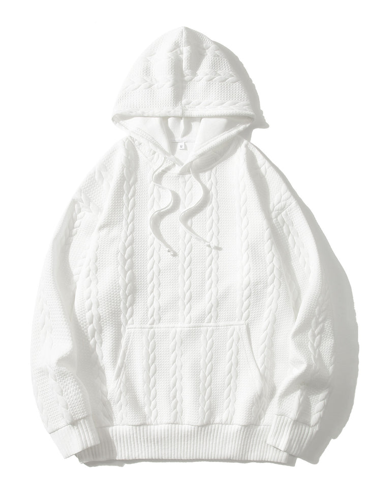 Herren Kapuzenpullover mit strukturiertem Muster Echoarchiv