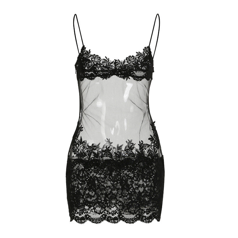 Damen Spitzenkleid mit verführerischen Transparenzen und eleganten Applikationen Echo Archiv