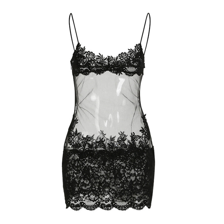 Damen Spitzenkleid mit verführerischen Transparenzen und eleganten Applikationen Echo Archiv