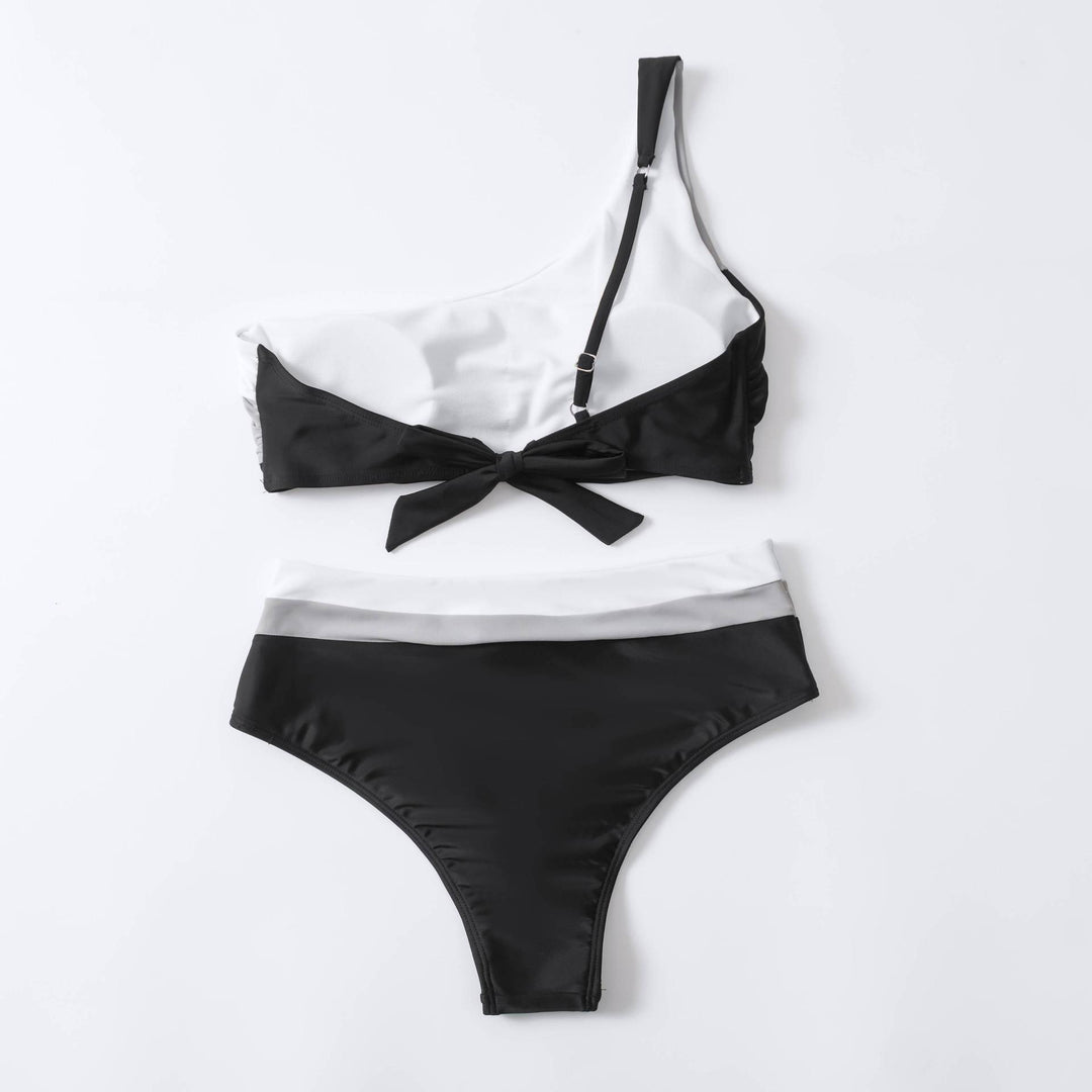 Damen Crop-Bikini mit asymmetrischem Design und hohem Bund Echo Archiv