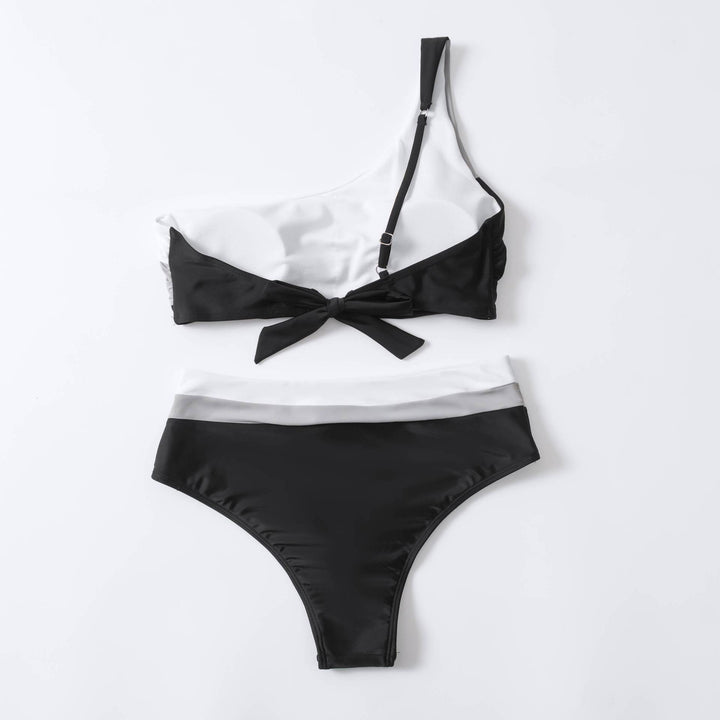 Damen Crop-Bikini mit asymmetrischem Design und hohem Bund Echo Archiv