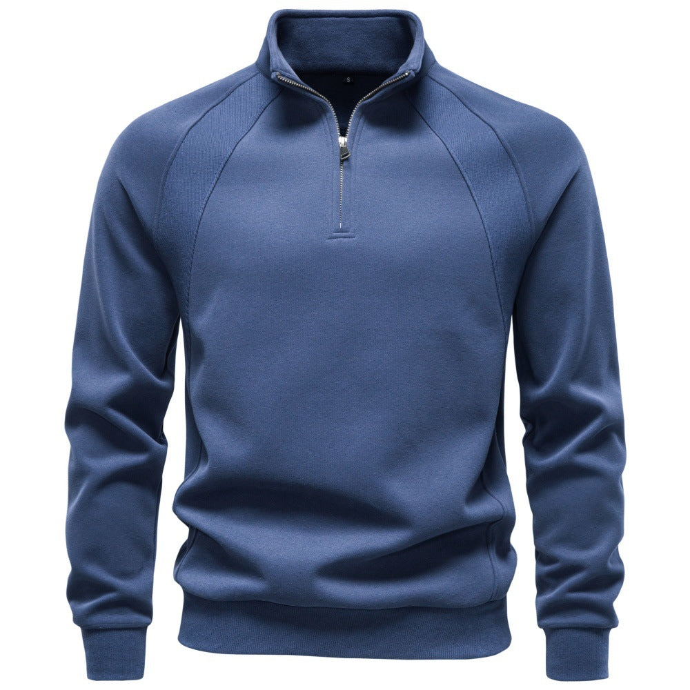 Herren Troyer-Fleecepullover mit Stehkragen und halbem Reißverschluss Echoarchiv