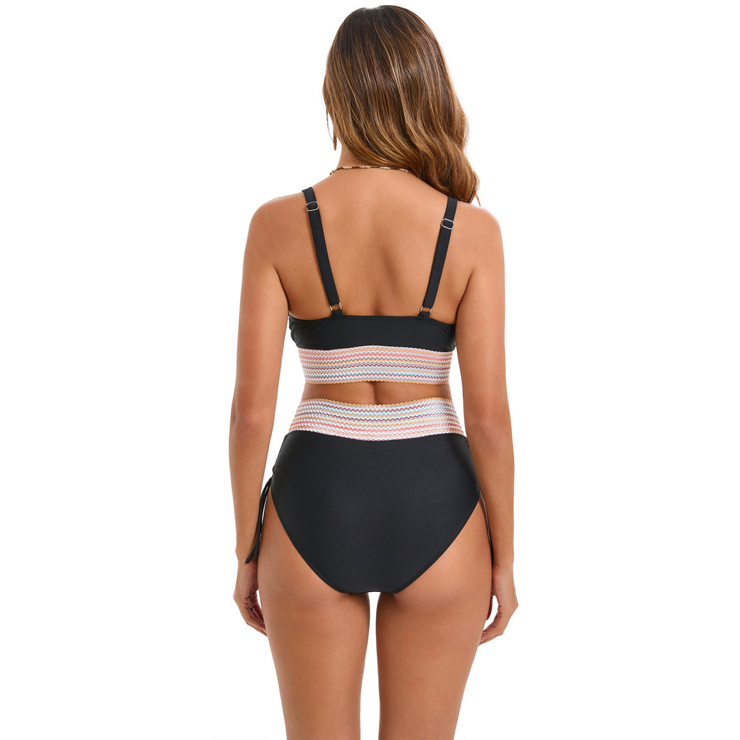 Damen Hochtailliertes Bikini-Set mit trendigen Schnürdetails Echo Archiv