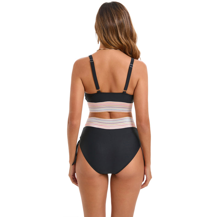 Damen Hochtailliertes Bikini-Set mit trendigen Schnürdetails Echo Archiv