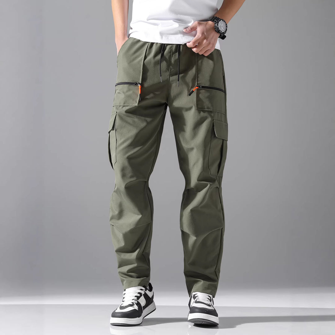 Herren Utility-Cargohose mit Reißverschlusstaschen, Tunnelzugbund & vorgeformten Kniepartien Echo Archiv