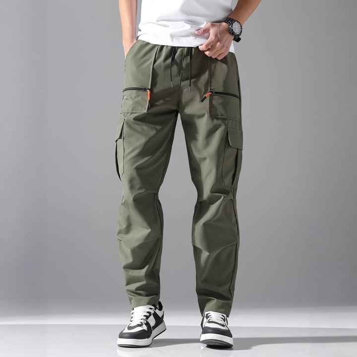 Herren Utility-Cargohose mit Reißverschlusstaschen, Tunnelzugbund & vorgeformten Kniepartien Echo Archiv