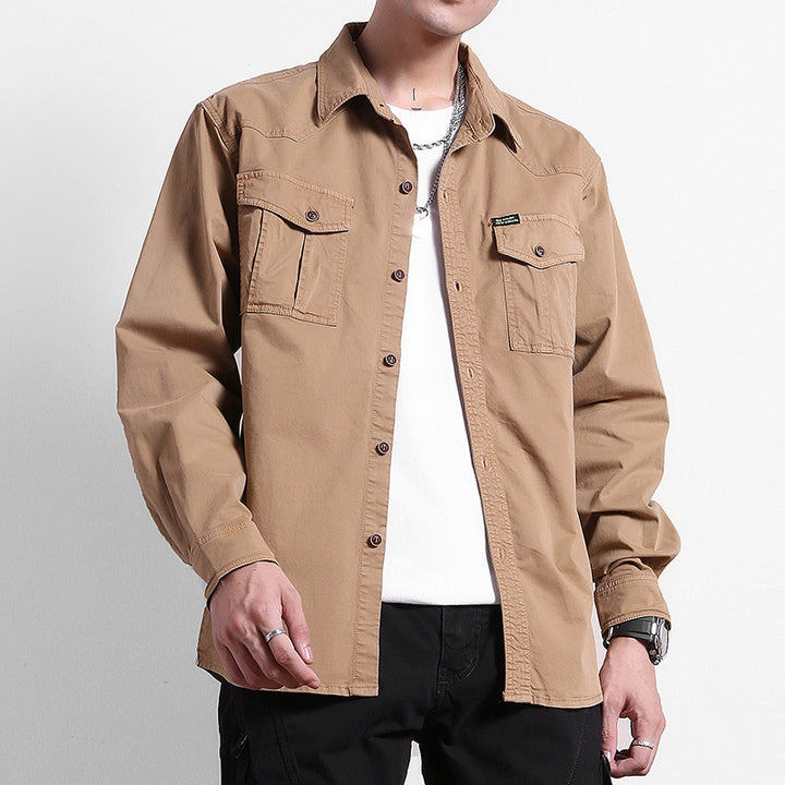 Herren Lockeres Utility-Hemd mit Pattentaschen und Workwear-Details Echo Archiv