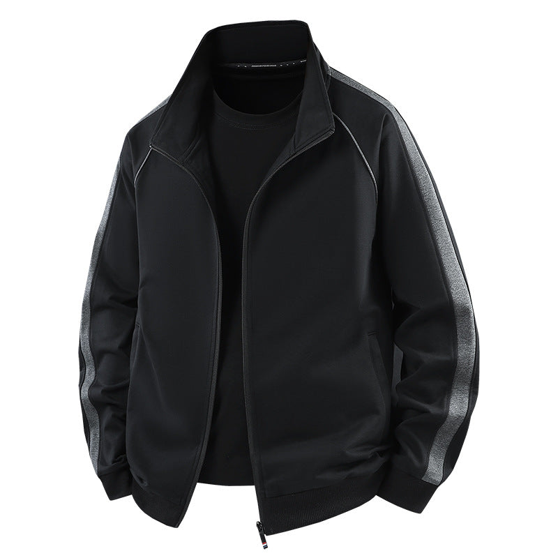 Herren Leichter Freizeit-Trainingsanzug-Set mit Reißverschlussjacke, elastischer Bund & Reißverschlusstaschen Echoarchiv