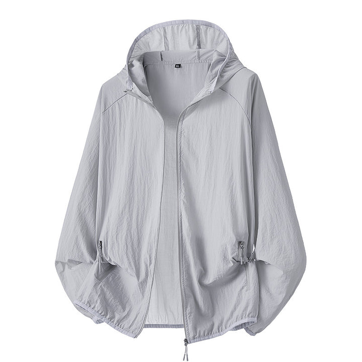 Herren leichte, winddichte Wanderjacke mit verstellbarem Kapuzenkragen und atmungsaktiven Einsätzen Echoarchiv