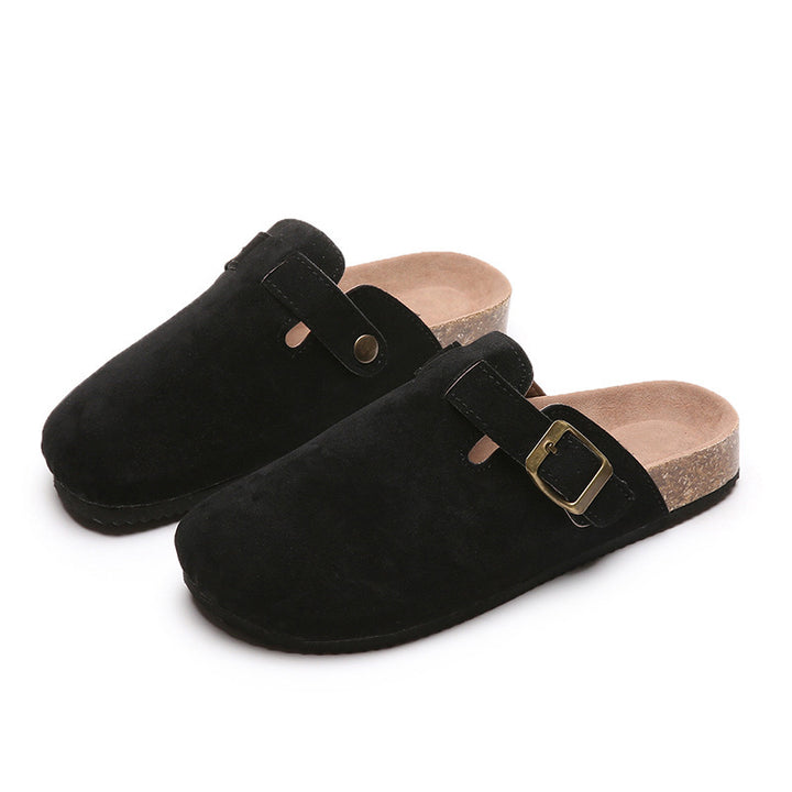 Herren Wildleder Clog mit ergonomischem Kork-Fußbett und verstellbarer Metallschnalle – Tavélo