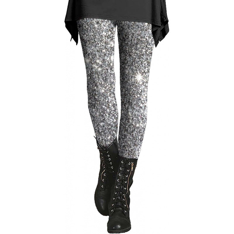 Damen Gemusterte Weihnachtsleggings Echoarchiv