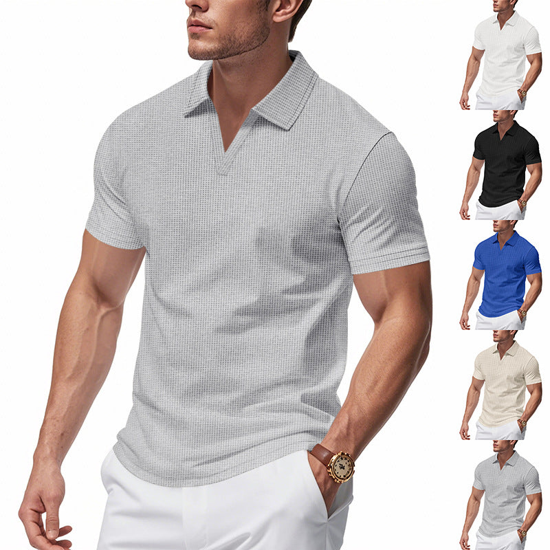 Herren Poloshirt mit stilvollem Strukturmuster Echoarchiv