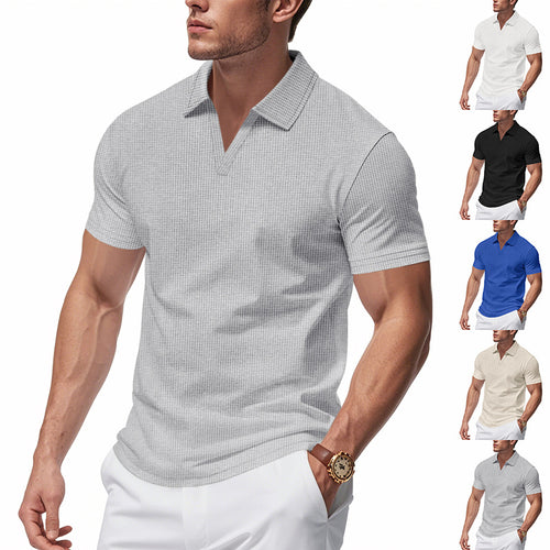 Herren Poloshirt mit stilvollem Strukturmuster Echoarchiv