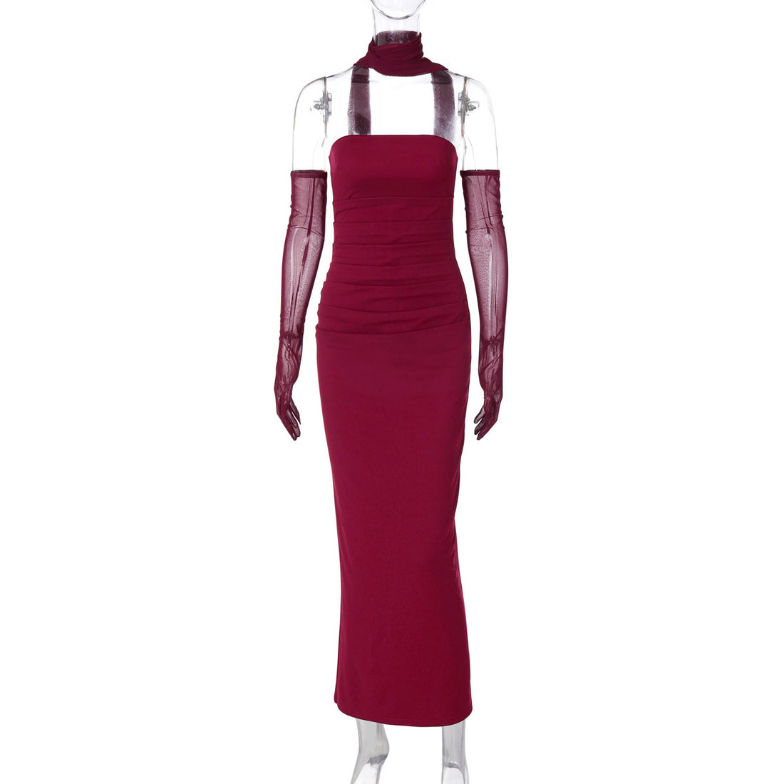 Damen Elegantes schulterfreies Abendkleid mit Flügelärmeln – Élara