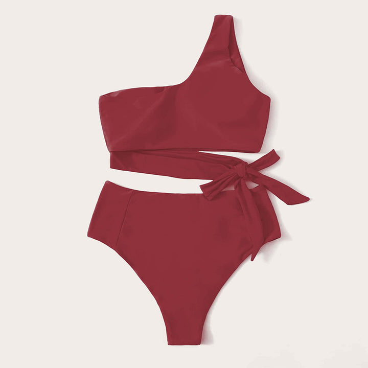 Damen Einseitiger Hochgeschnittener Bikini-Set Echo Archiv