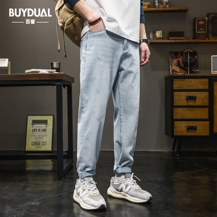 Herren entspannte Denim-Jogginghose im modernisierten Schnitt Echoarchiv