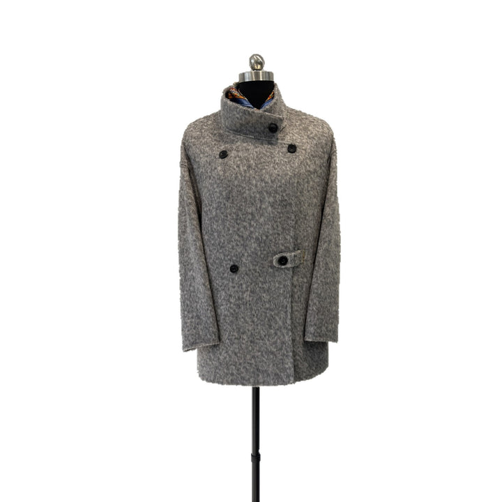 Damen Übergroße Wollmischung Peacoat Echoarchiv