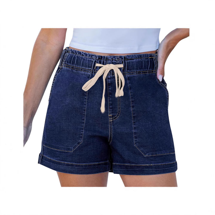 Damen bequeme Denim-Shorts mit Gummizug und praktischen Taschen Echo Archiv