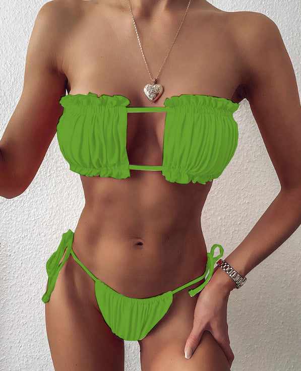 Damen Bandeau-Bikini mit voluminösen Rüschendetails Echo Archiv
