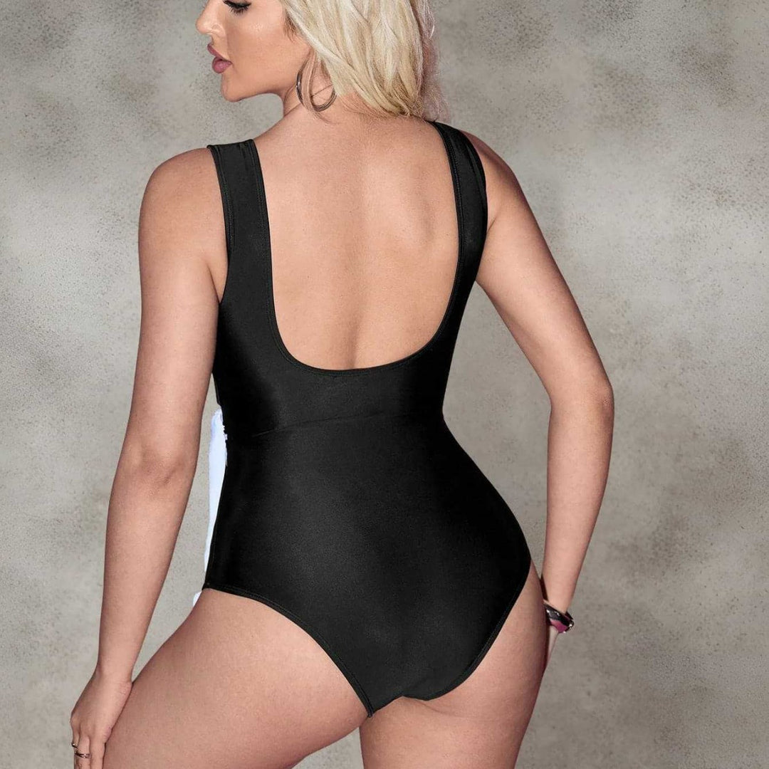 Damen Einteiliger Badeanzug mit elegantem Wickel-Design Echo Archiv