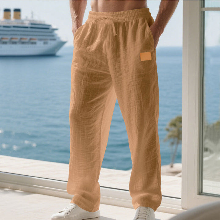 Herren Bequeme und luftige Sommerhose aus leichtem Leinenmaterial Echoarchiv