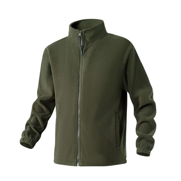 Herren Fleecejacke mit Stehkragen, durchgehendem Reißverschluss und elastischen Bündchen Echo Archiv