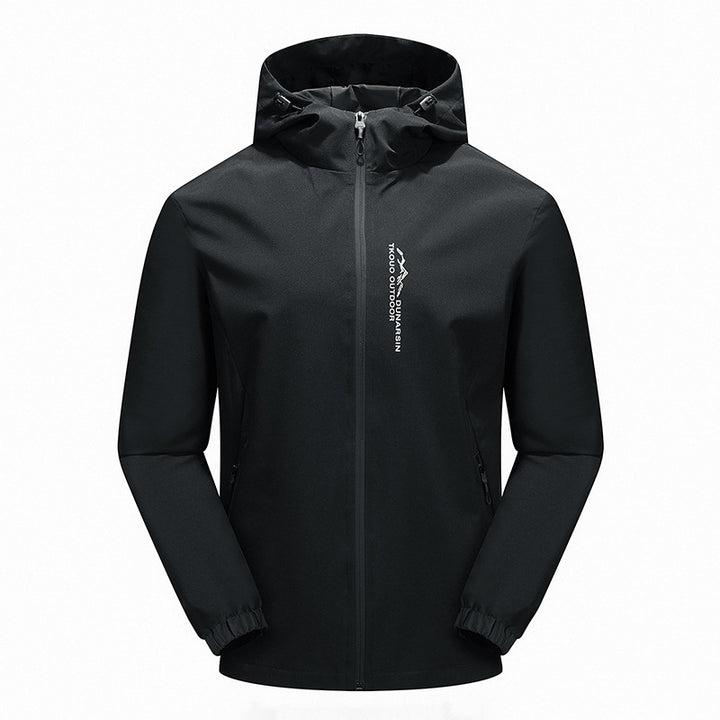 Herren Ultraleichte Regenjacke mit Kapuze, wasserabweisender Membran und getapten Nähten Echo Archiv