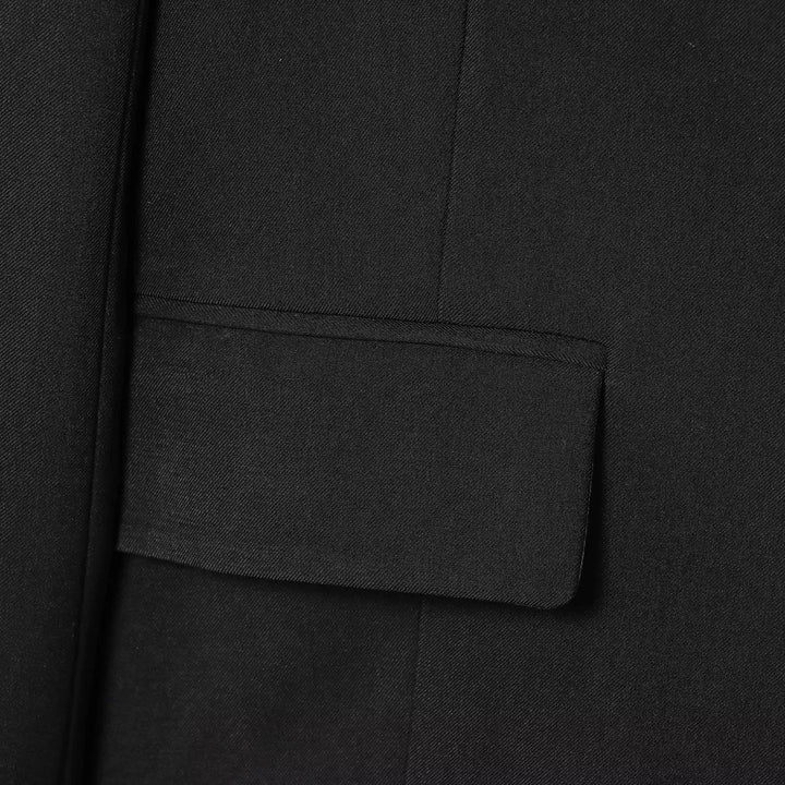 Damen nan taillierter Blazer mit V-Ausschnitt, Pattentaschen und Satinbindegürtel Echo Archiv
