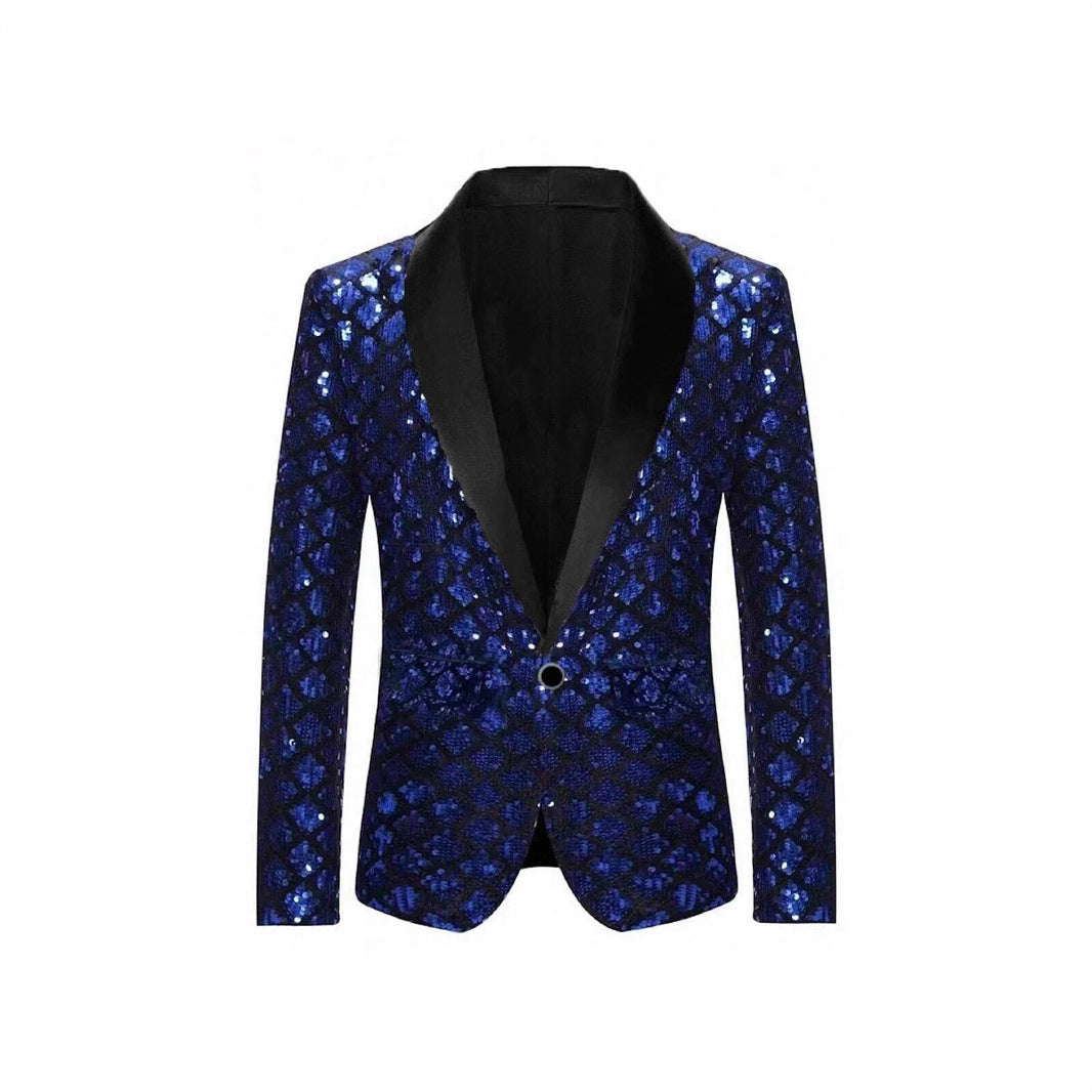 Herren Glamouröser Paillettenblazer Echoarchiv