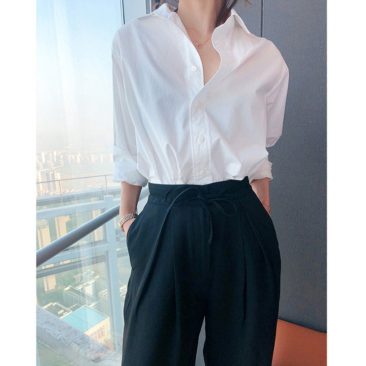 Damen Lässiges Oversize-Hemd mit Kentkragen und legerer Silhouette Echo Archiv
