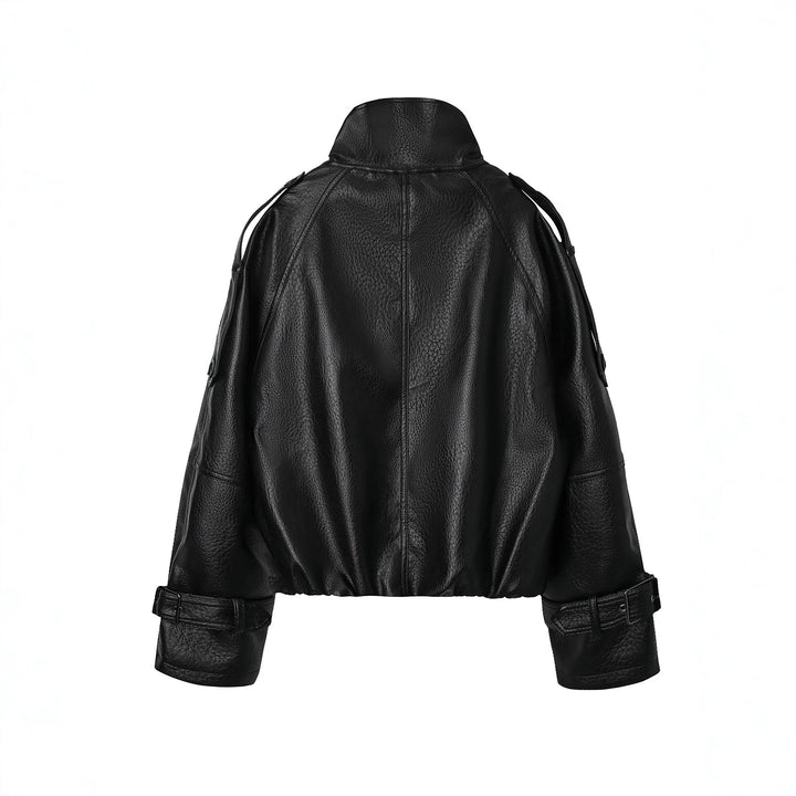 Damen Modische Oversized Lederjacke Echo Archiv