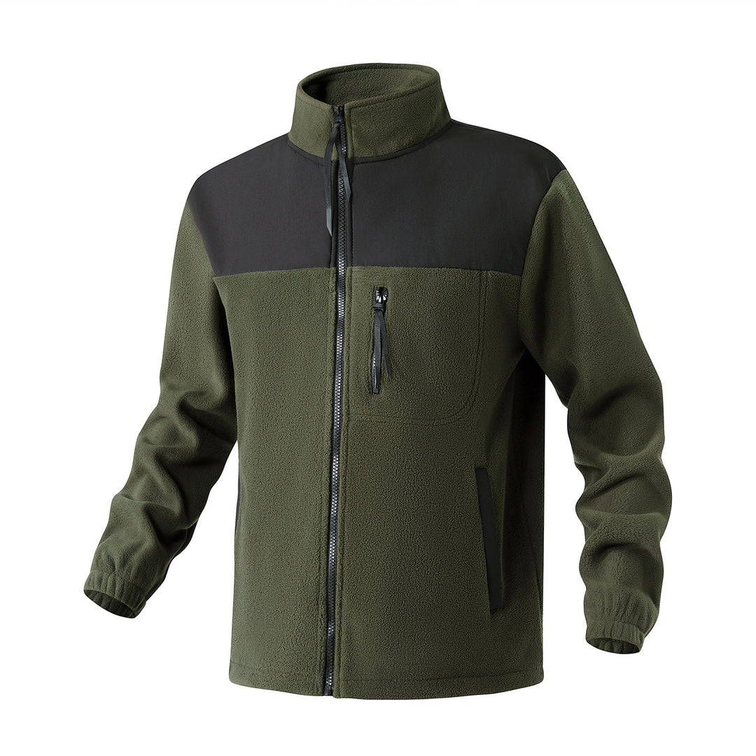 Herren Fleecejacke mit verstärktem Schulterpaneel, Stehkragen und Brustreißverschluss Echo Archiv