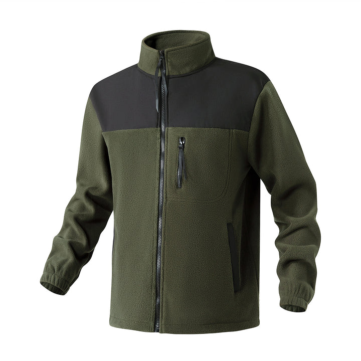 Herren Fleecejacke mit verstärktem Schulterpaneel, Stehkragen und Brustreißverschluss Echo Archiv