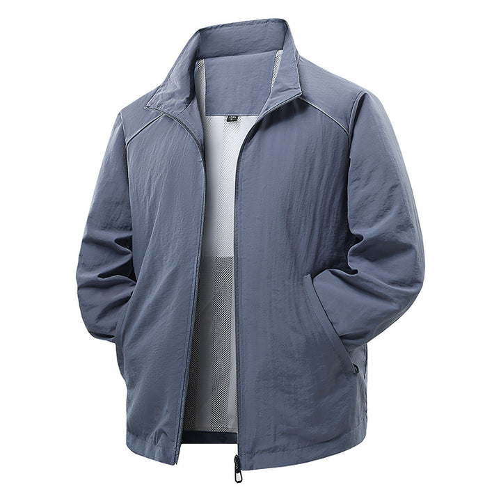 Herren  leichte verpackbare Zip-Up Windbreaker-Jacke mit atmungsaktivem Mesh-Futter und reflektierenden Schulterpaspeln Echo Archiv