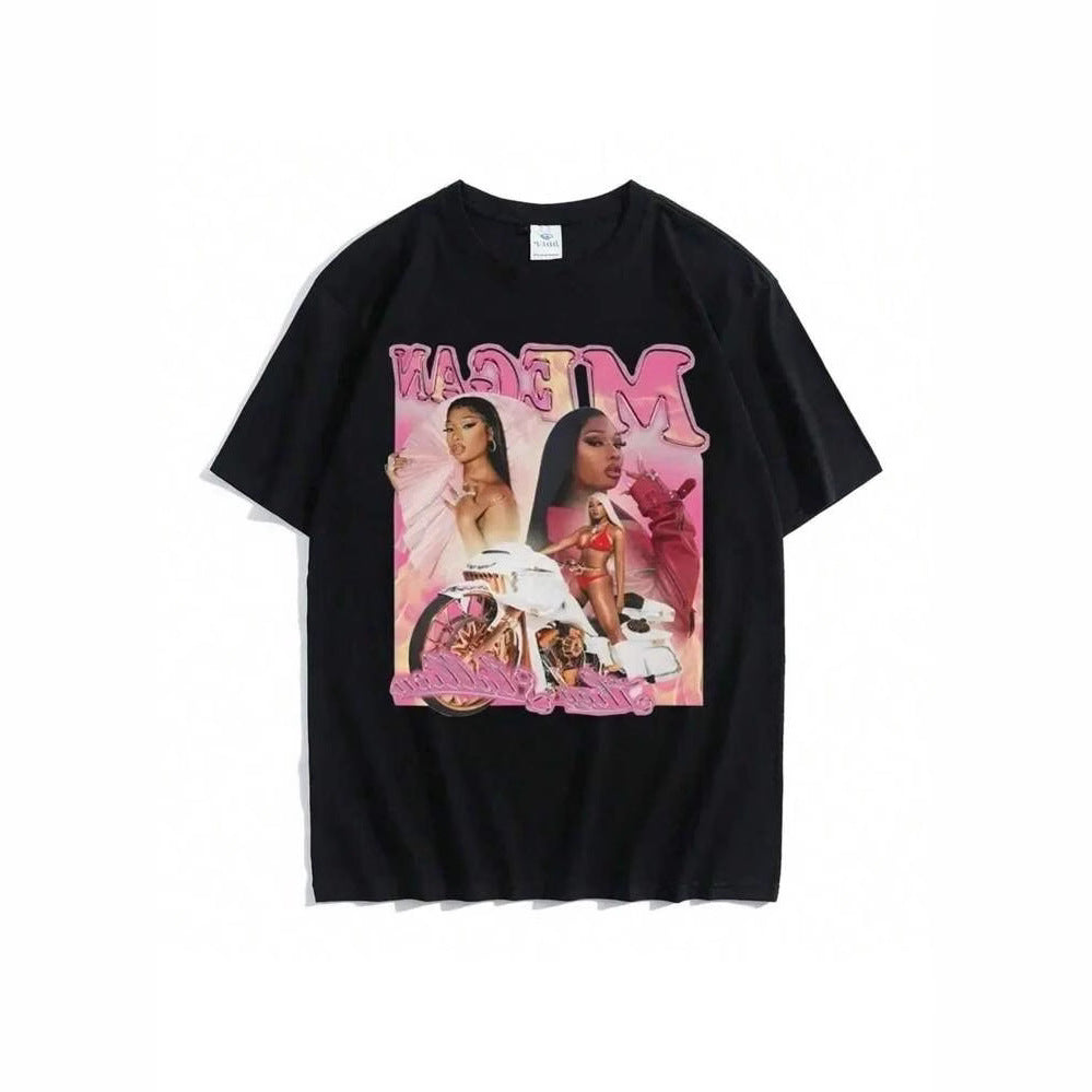 Damen T-Shirt mit kreativem Grafikdruck und modernem Schnitt Echo Archiv