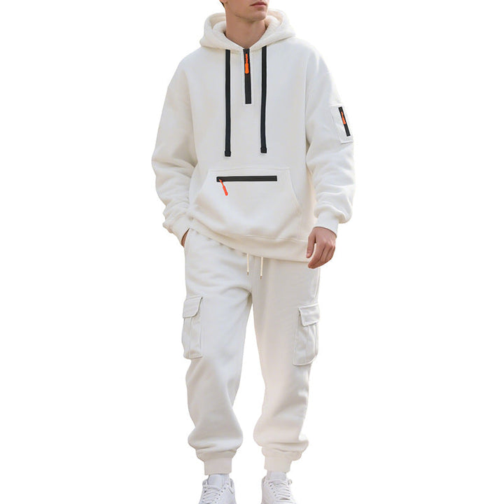 Freizeitanzug Herren mit Hoodie und Cargo Jogginghose – Marzano