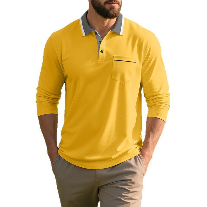 Herren Poloshirt mit trendigem Design und bequemen langen Ärmeln Echoarchiv