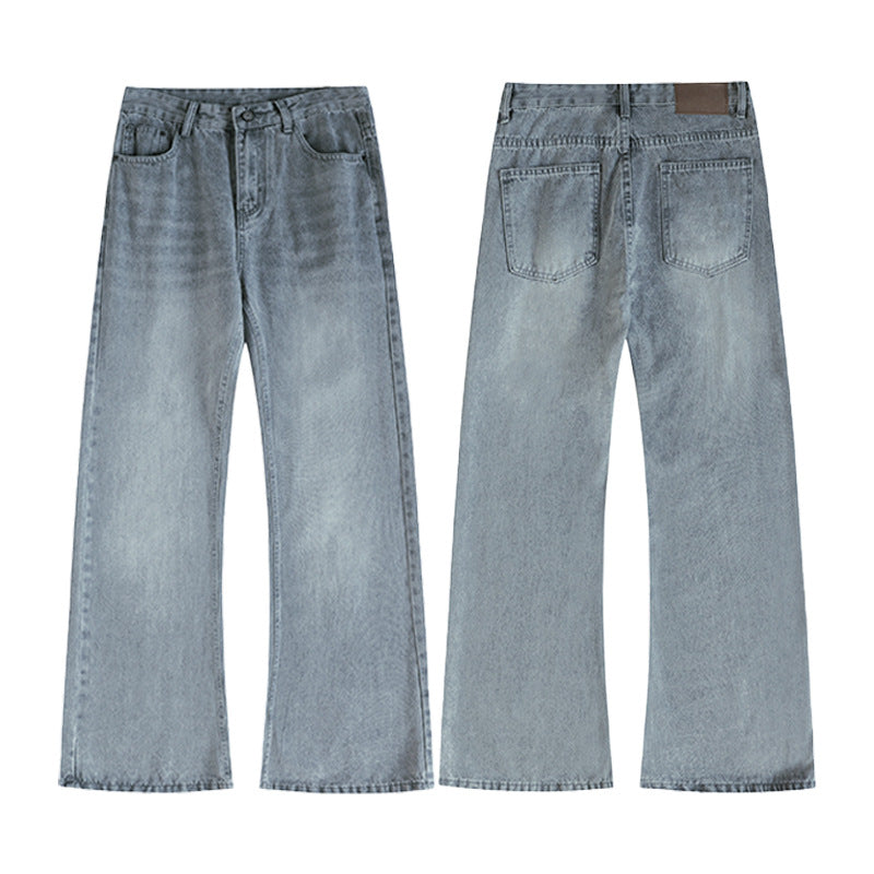 Herren Weite Schlagjeans aus gewaschenem Denim mit dezenten Fade-Effekten Echo Archiv