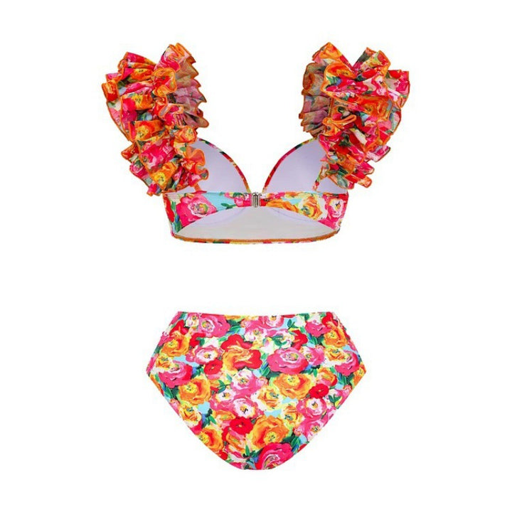 Damen Bikini-Set mit Rüschen und schickem Wickelrock Echo Archiv