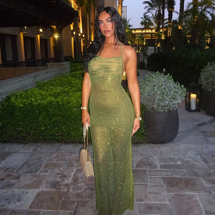 Damen Glamouröses Abendkleid mit funkelnden Details Echo Archiv