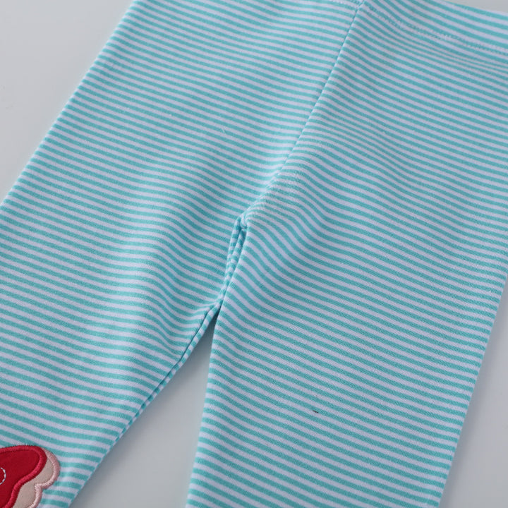 Mädchen Leggings mit buntem Schmetterlings- und Blumenapplikationen Echo Archiv