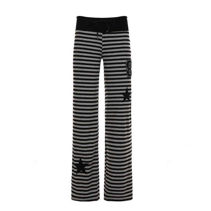 Damen Freizeithose mit gestreiftem Muster und praktischen Seitentaschen Echo Archiv
